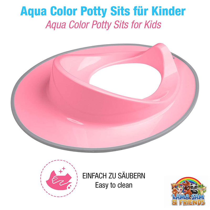 DR. WELLTHY TOILET SEAT FOR TODDLER (PINK WITH GRAY EDGE)