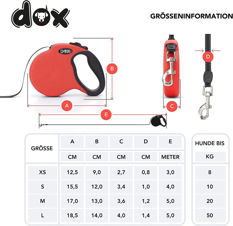 DDOXX ROLL-LEASH REFLECTIVE