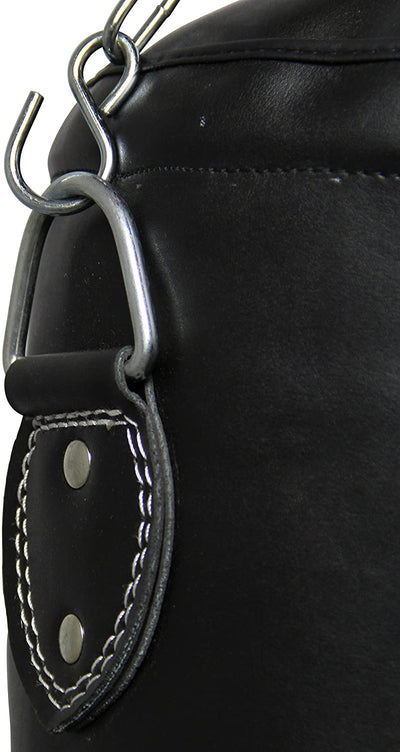 POWRX PUNCHING BAG FILLED FAUX LEATHER (BLACK OR RED) 100 X 33 CM