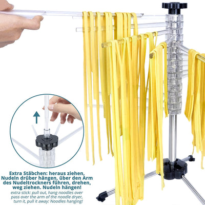 SMARTPEAS NOODLE DRYER - NOODLE STAND FOR DRYING YOUR PASTA - WITH 16 ARMS EVERY NOODLE FITS ON THE DRYING STAND