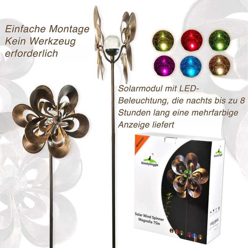 STEADYDOGGIE SOLAR WIND CHIMES