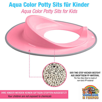 DR. WELLTHY TOILET SEAT FOR TODDLER (PINK WITH GRAY EDGE)