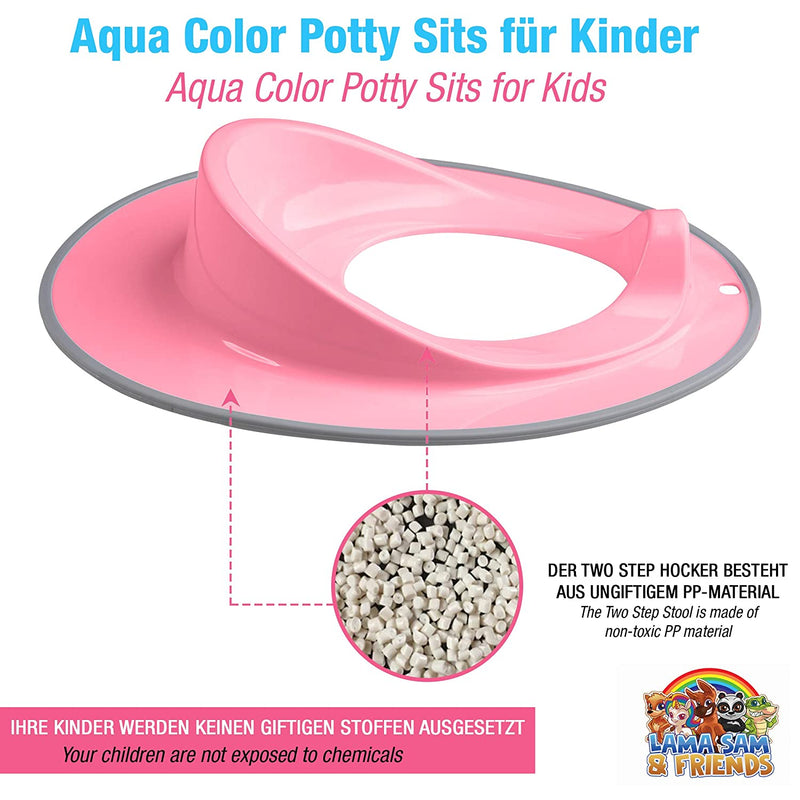 DR. WELLTHY TOILET SEAT FOR TODDLER (PINK WITH GRAY EDGE)