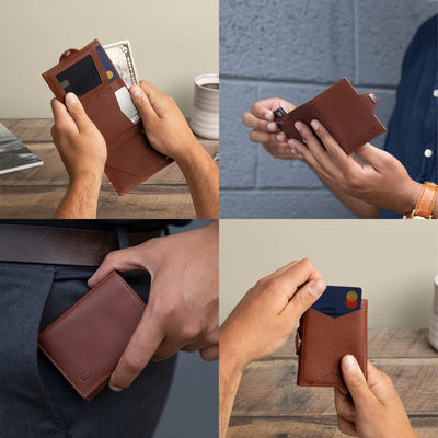 Slim Wallet Nextgen Leather I Small Wallet with Coin Compartment I Wallet with RFID