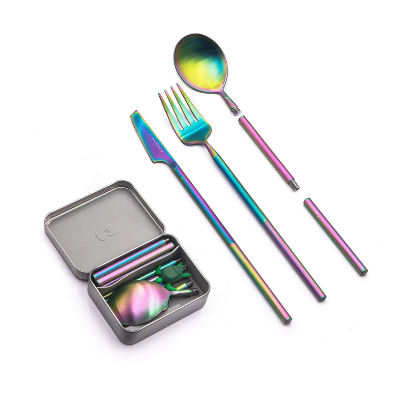 Travel cutlery from camping cutlery set for 1 person with case