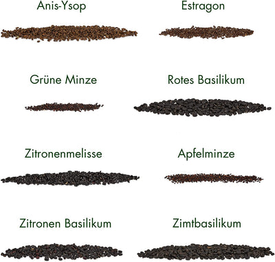 OWNGROWN COCKTAIL HERB SET: 8 VARIETIES OF EXCELLENT COCKTAIL HERB SEEDS FOR FRESH HERB PLANTS FOR WINDOW SILLS