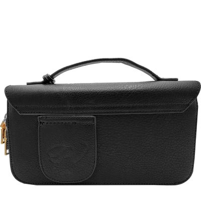 Tuscanino Tote Bag Black Vegan Leather Bag With Hidden Insulated