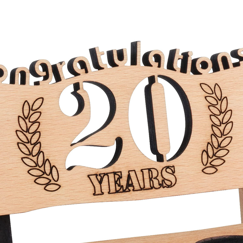 Liquor bench with year number, wooden laurel wreath with number engraving, gift for the 50th