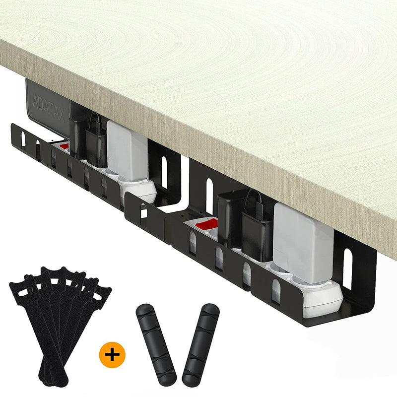 Cable duct desk made in Germany gray cable management