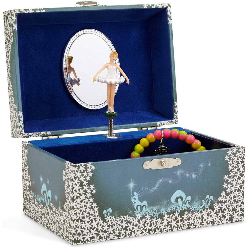 Music box jewelry box for girls with rotating unicorn rainbow