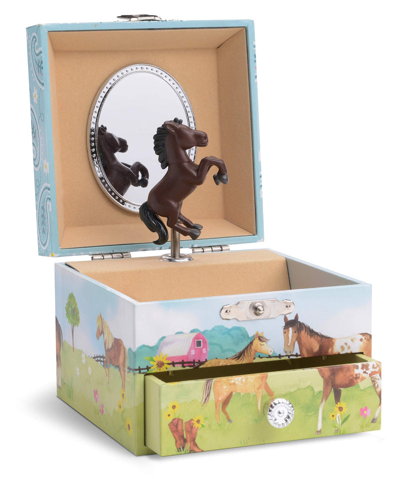 Musical Jewelry Box With Glittering Spinning Unicorn