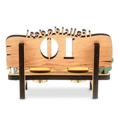 Liquor bench with year number, wooden laurel wreath with number engraving, gift for the 50th