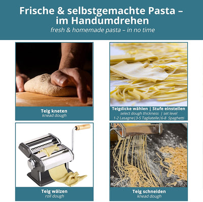 Pasta Maker Pasta Machine Manual Pasta Machine Made of Stainless Steel Chrome for