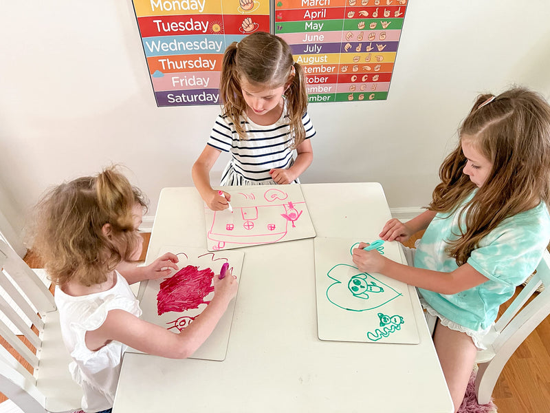 Magic board/whiteboard set, dry wipeable, 229 x 305 cm, ideal for teachers