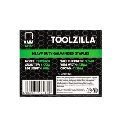 Staples for staple gun robust galvanized 6 mm 5000 pieces