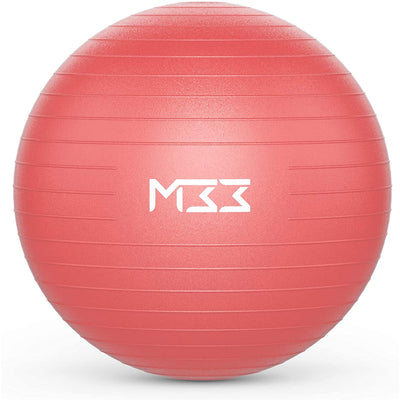 Exercise Ball 55 to 85 Cm Extra Thick Antiburst Yoga Ball with Air Pump