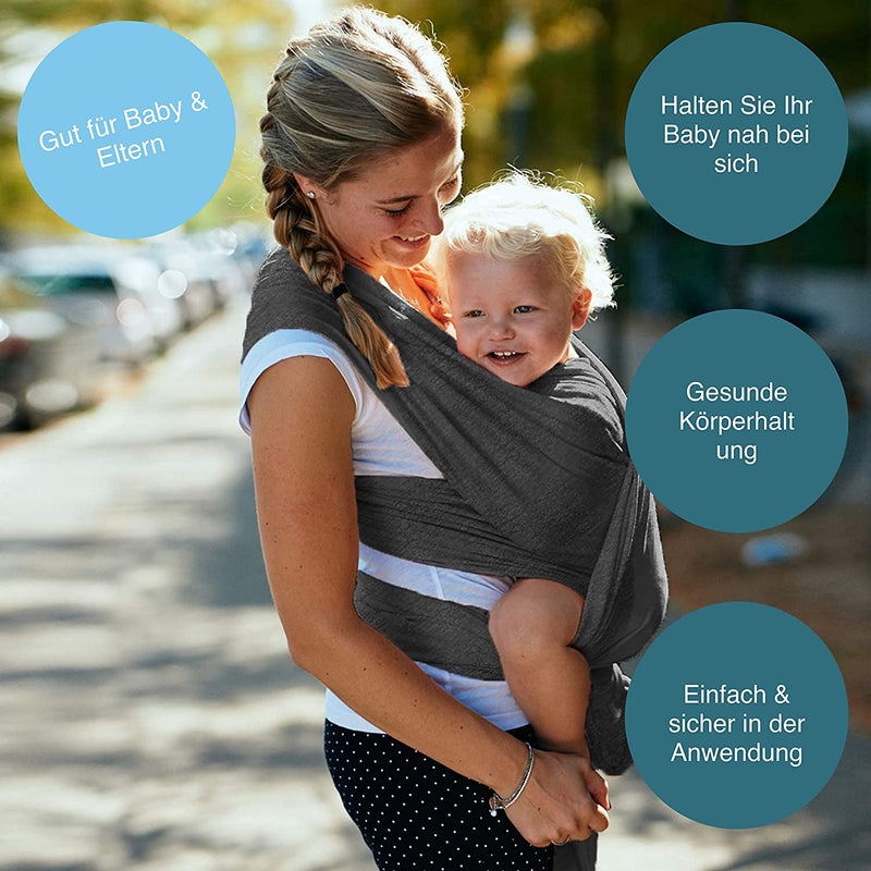 Baby Sling Dark Gray High Quality Baby Sling For Newborns And Babies