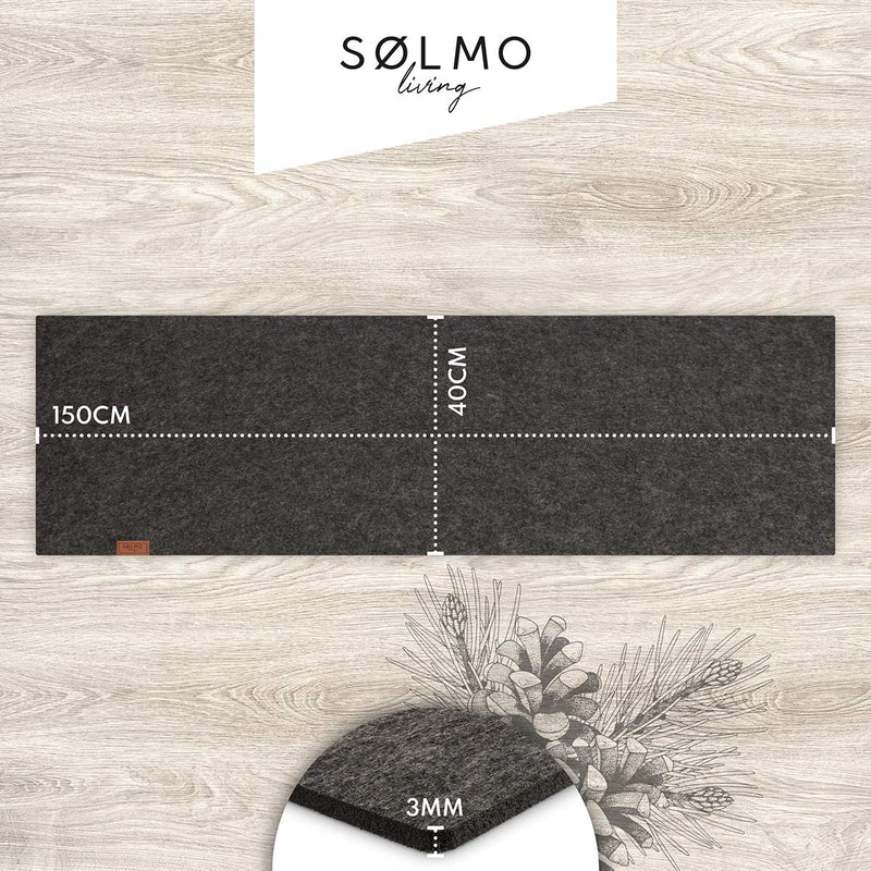 Sölmo I table runner made of felt I 150x40cm table runner I Scandinavian design