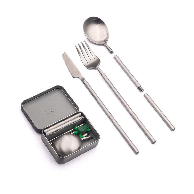 Travel cutlery from camping cutlery set for 1 person with case