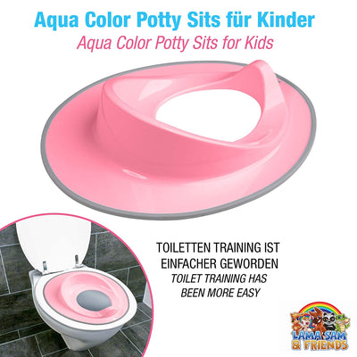 DR. WELLTHY TOILET SEAT FOR TODDLER (PINK WITH GRAY EDGE)