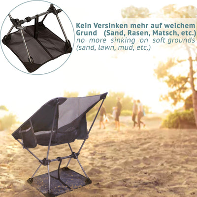 Camping chair made of robust 600d polyester and aluminum, lightweight and foldable