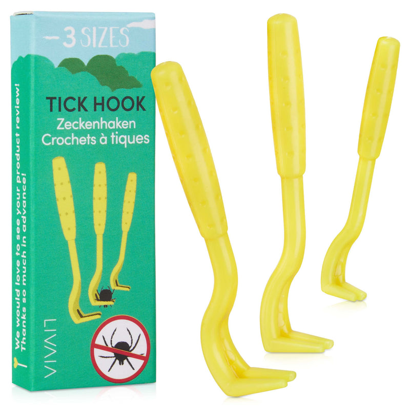 LIVAIA TICK HOOKS PLASTIC: SET OF 3 TICK HOOKS FOR HUMAN