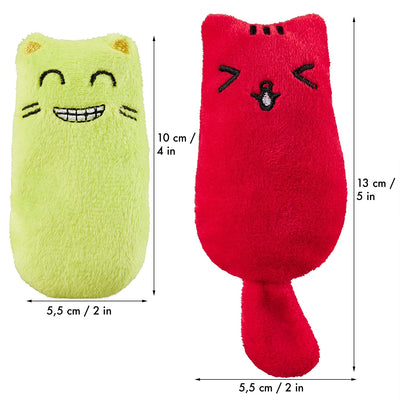 Mint kitty cat toy set made of cat cushion with catnip