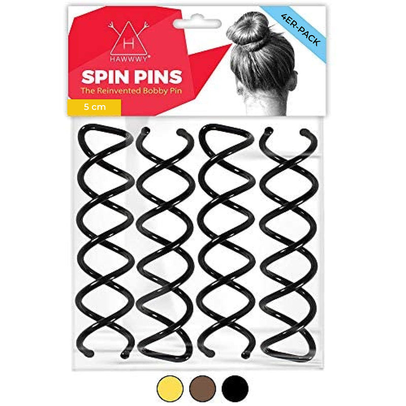 Spiral Spin Pins  4 Pack Black Spin Pins  Easy  Fast Nonscratch Alloy