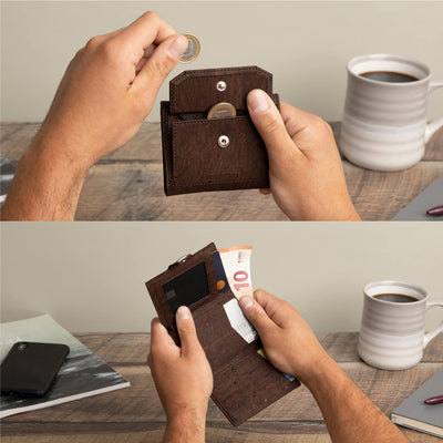 Slim Wallet Nextgen Leather I Small Wallet with Coin Compartment I Wallet with RFID