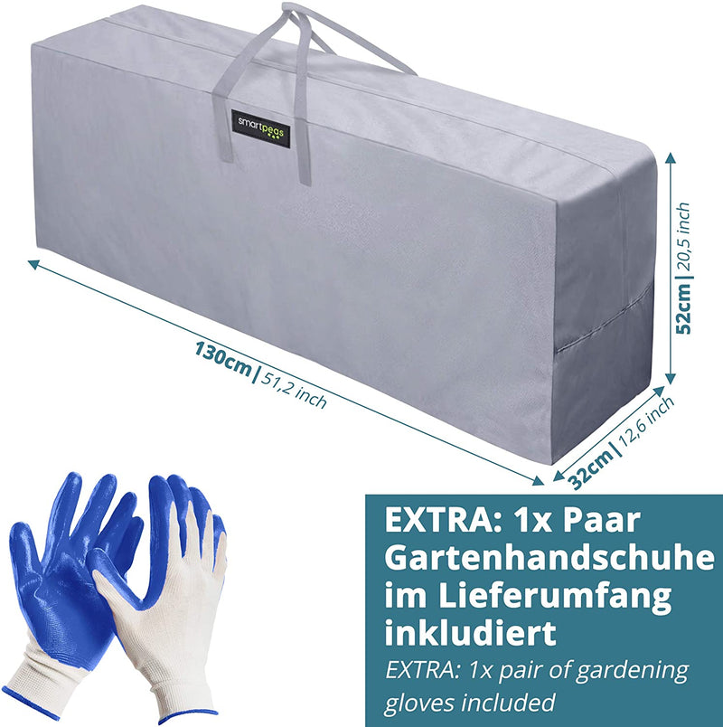 Storage bag for garden cushions garden cushions 200x75x60cm protective cover