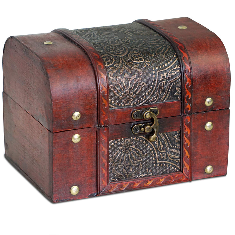 Treasure chest 22x14x14cm suitcase chest wooden chest treasure chest vintage look pirates