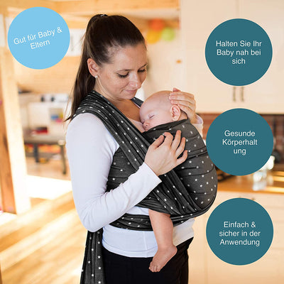 Baby Sling Dark Gray High Quality Baby Sling For Newborns And Babies