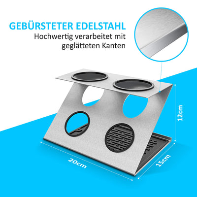 Set of 2 bottle holders compatible with Sodastream made of stainless steel Steeldry