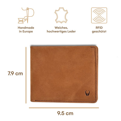 Verona wallet I space for 8 cards I compact men's wallet made of leather