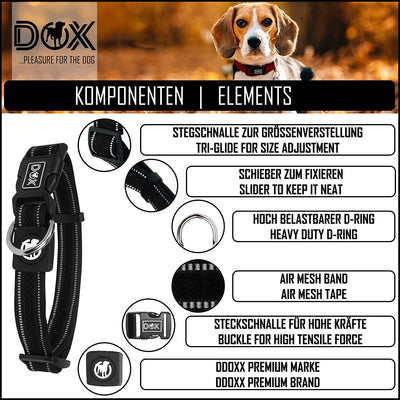 DDOXX DOG COLLAR AIR MESH