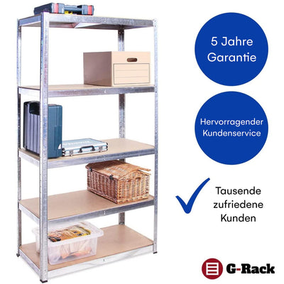 Grack Heavy Duty Shelf1 Blue Storage Shelf 5 Compartments For Basement Workshop