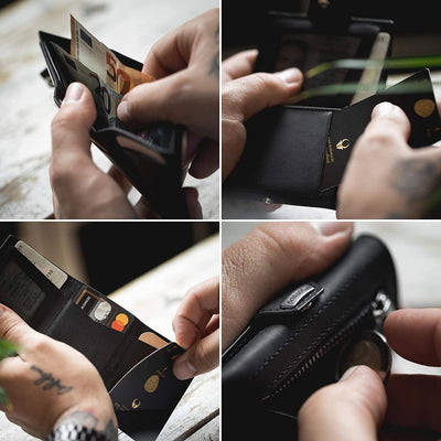 Slim Wallet Nextgen Leather I Small Wallet with Coin Compartment I Wallet with RFID