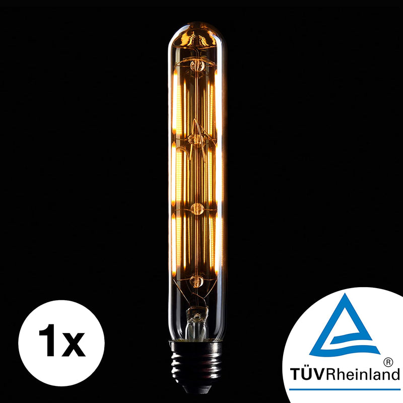 3 x Edison flute tube light bulb E27 socket dimmable 4w warm white 230v El07