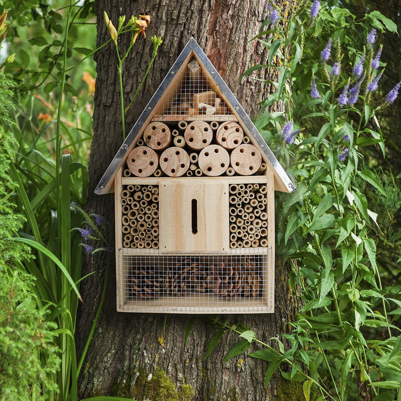 I Large insect hotel, natural and weatherproof insect house