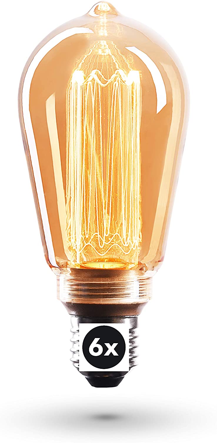 CROWN LED EDISON ILLUSION FILAMENT BULB E27 SOCKET