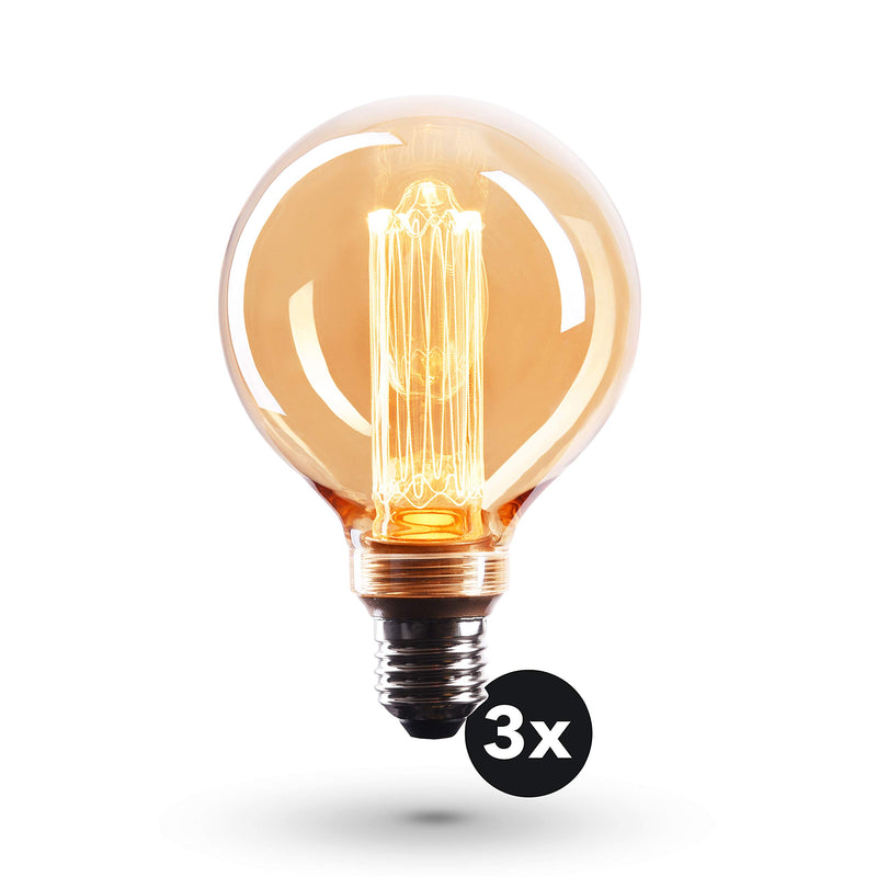 CROWN LED EDISON ILLUSION FILAMENT BULB E27 SOCKET