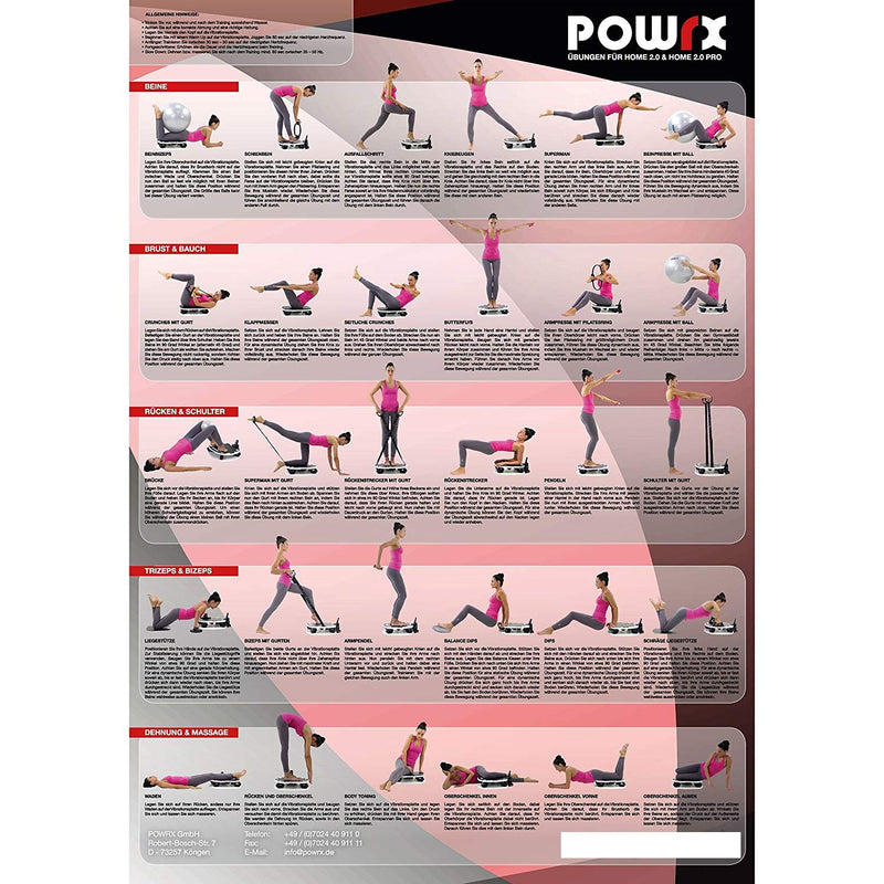 POWRX VIBRATION TRAINING EXERCISE POSTER DIN A1