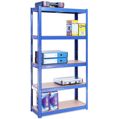 Grack Heavy Duty Shelf1 Blue Storage Shelf 5 Compartments For Basement Workshop