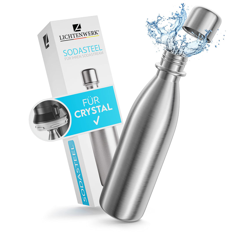 Stainless steel bottle 06l easy to take with you compatible with Sodastream