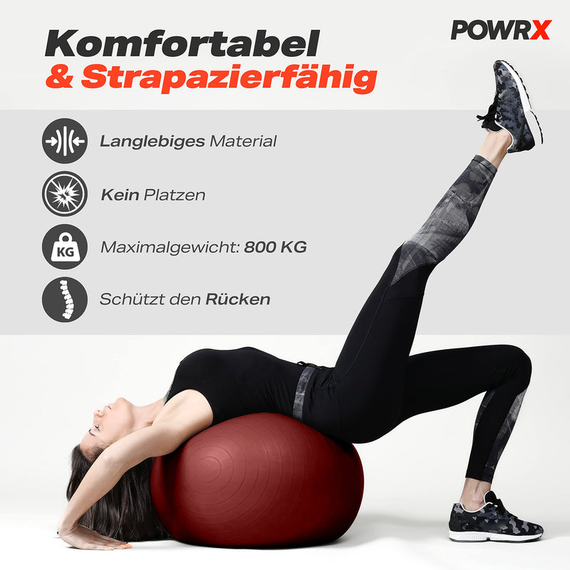 Exercise ball including ball pump and workout I sitting ball Pilates yoga ball antiburst