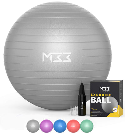 Exercise Ball 55 to 85 Cm Extra Thick Antiburst Yoga Ball with Air Pump