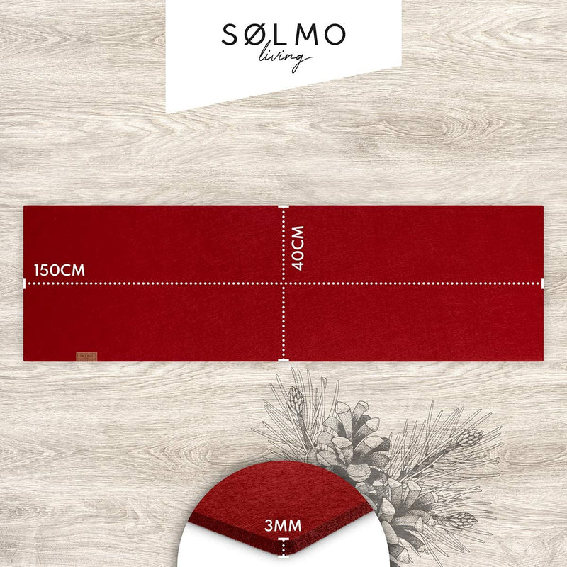 Sölmo I table runner made of felt I 150x40cm table runner I Scandinavian design