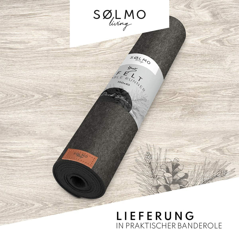 Sölmo I table runner made of felt I 150x40cm table runner I Scandinavian design