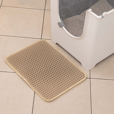 Cat Litter Tray Mat Beige Cat Mat Litter Tray 30x40cm For Cleanliness