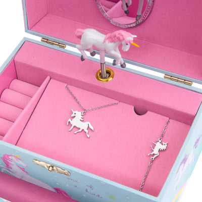 Unicorn Music Box Jewelry Set for Little Girls 3 Unicorn Gifts for Girls